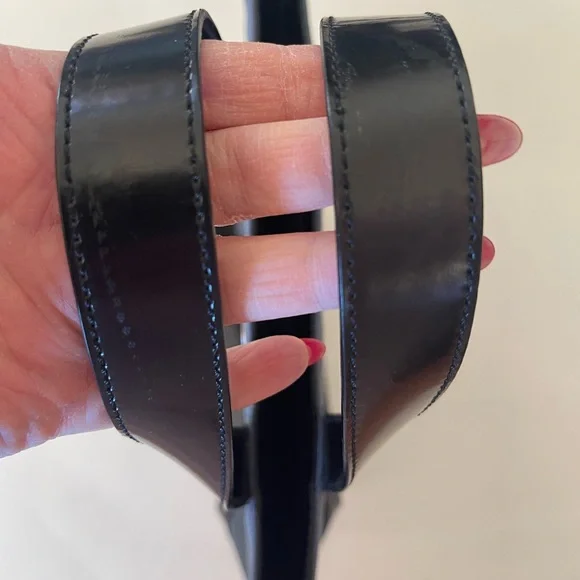 Celine Navy Blue Patent Leather Small Tote - Picture 6 of 11